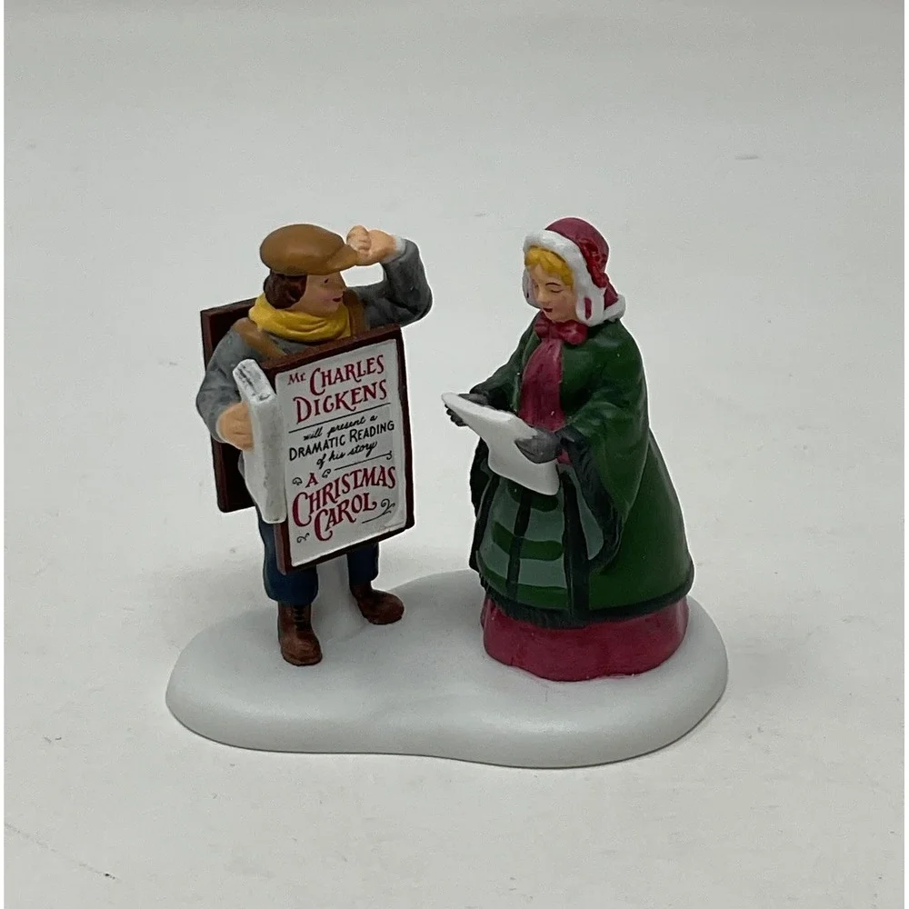 Dept 56 Dickens Village Heritage Advertising A Reading By Mr Dickens 56.58425